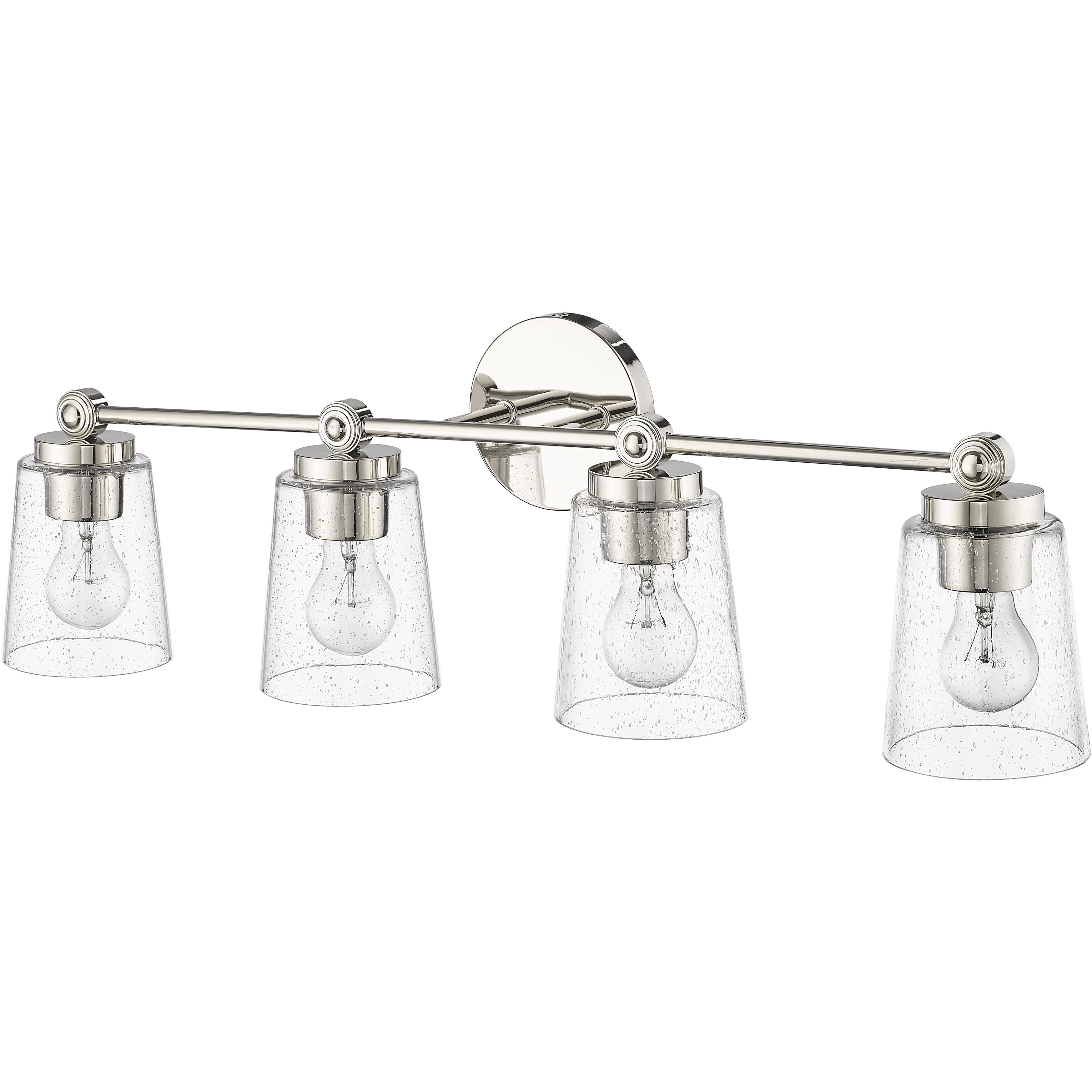 Lauryn 4 Light 30.5 inch Polished Nickel Bathroom Vanity Light Wall Light